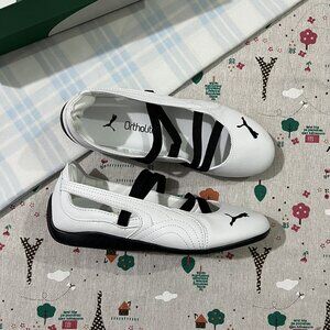 Puma Speedcat Ballet Series White And Black Ballet Flats